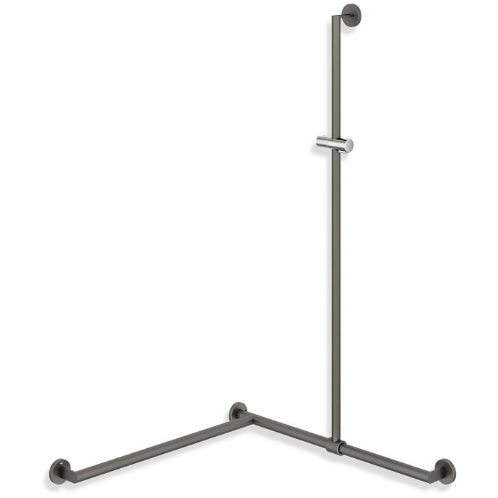 HEWI System 900 Duschhandlauf, 125 x 96,5 x 8,7 cm, Ausführung rechts