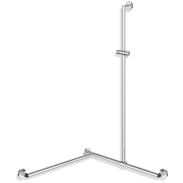 HEWI System 900 Duschhandlauf, 125 x 76,5 x 8,7 cm, Ausführung rechts