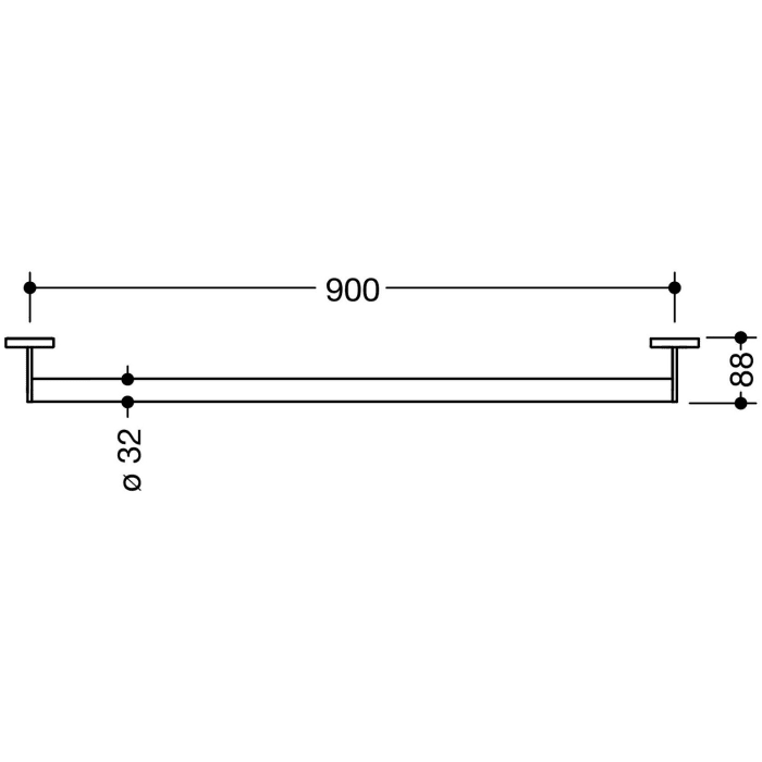 HEWI System 900 Haltegriff 90 x 8,8 cm