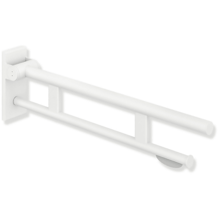 HEWI System 900 mobiler Stützklappgriff Duo Design A mit WC-Papierhalter, 70 cm