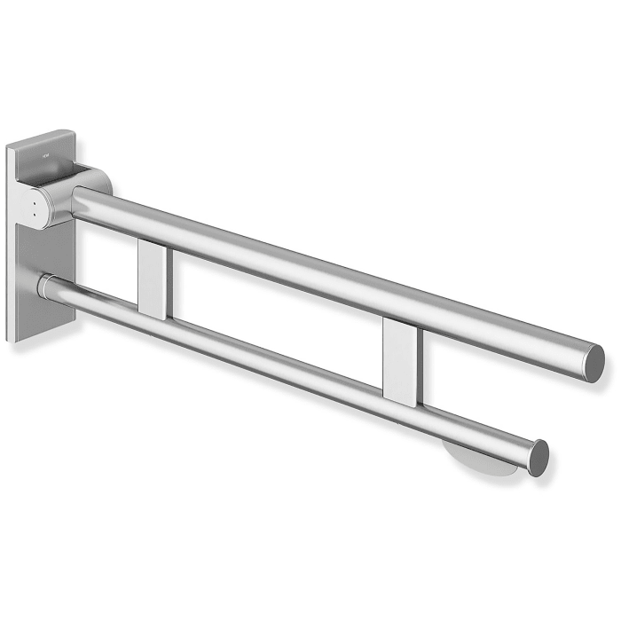 HEWI System 900 mobiler Stützklappgriff Duo Design A mit WC-Papierhalter, 75 cm