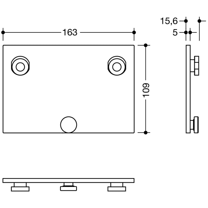 HEWI System 900 Montageplatte ohne Abdeckung für mobile Sitze