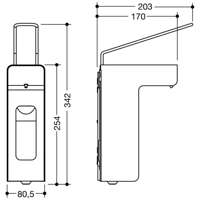 HEWI System 900 Objekt-Seifenspender