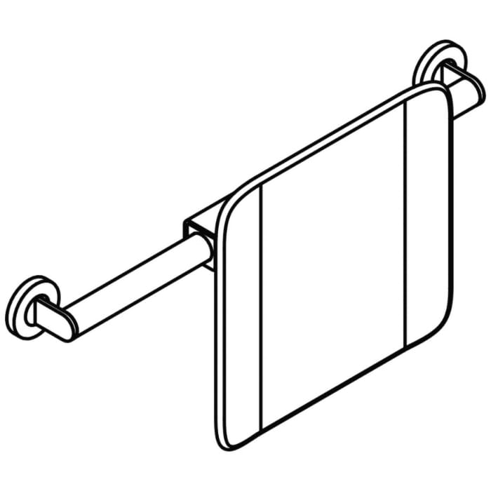 HEWI System 900 Rückenstütze Design A und B, Achsmaß 58,2 bis 68,2 cm