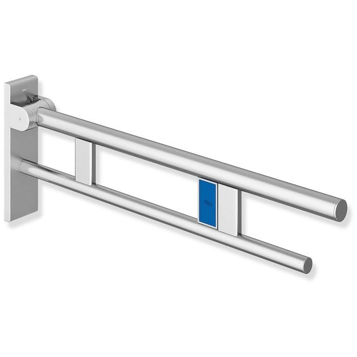 HEWI System 900 Stützklappgriff Duo Design B mit Spülauslösung (Funk), links 70 cm