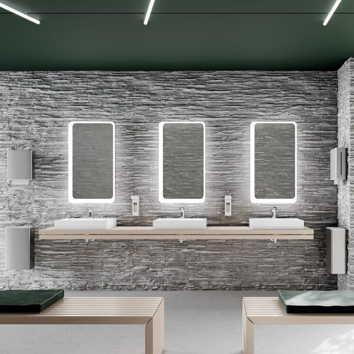 HEWI Universal Waschtisch 60 x 50 cm mit 1 Hahnloch, ohne Überlauf