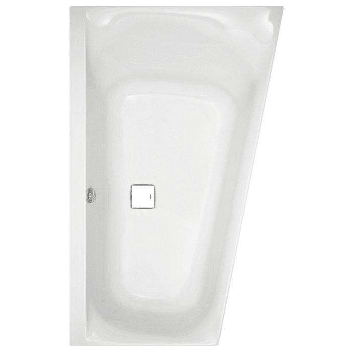Hoesch Thasos Eckbadewanne 175 x 110 cm rechte Ausführung Ablaufabdeckung chrom