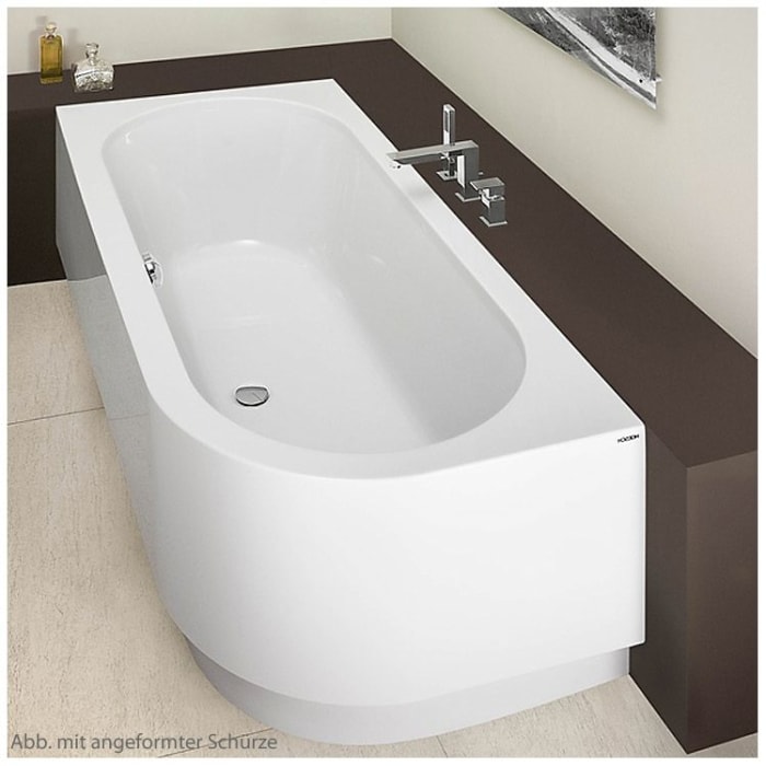 Hoesch Happy D. Eck-Badewanne 180 x 80 cm linke Ausführung ohne Schürze