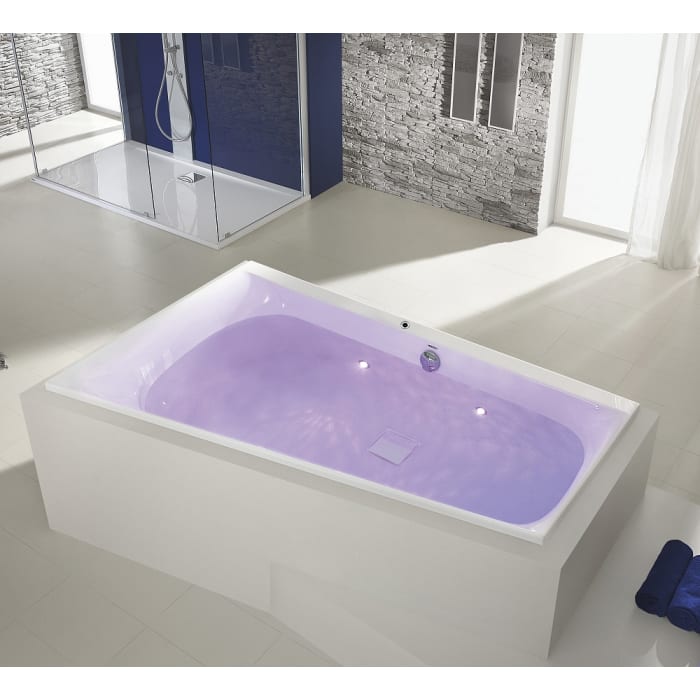 Hoesch Thasos Eckbadewanne 175 x 110 cm linke Ausführung, 4 LED Scheinwerfern