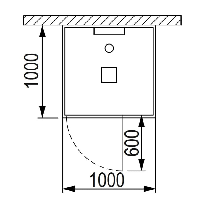 HOESCH SensePerience Dampfbad 100 x 100 cm für Vorwand, ohne Duschwanne