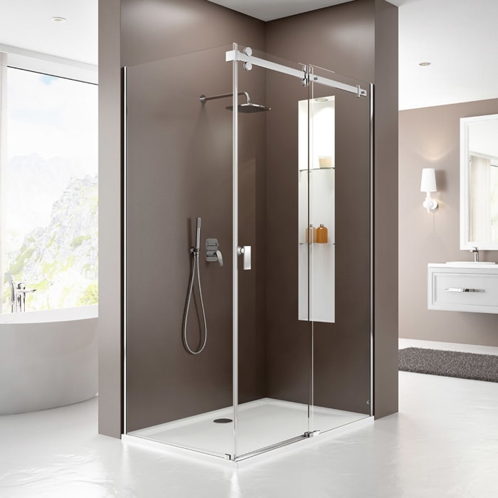 Hoesch Muna Eck-Duschabtrennung 140 x 90 cm rechts