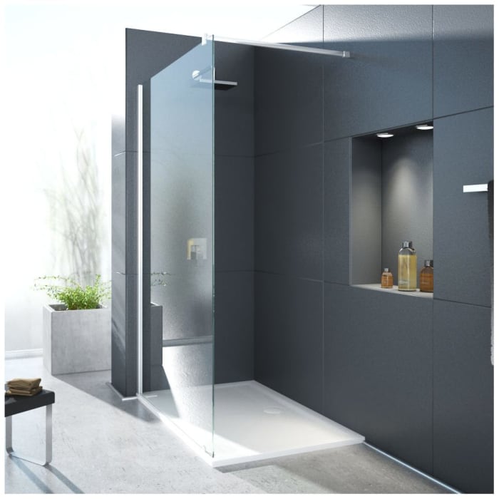 Hoesch ONE&ONE Walk-In Eckversion, Seiteneinstieg 110 cm