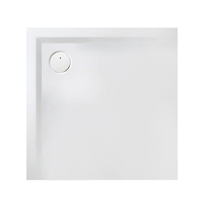 Hoesch Muna Rechteckduschwanne 90 x 90 cm mit Eck-Ablauf und Antirutschoberfläche