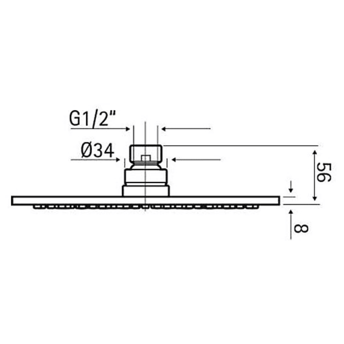 HSK Kopfbrause flach, rund 40 cm