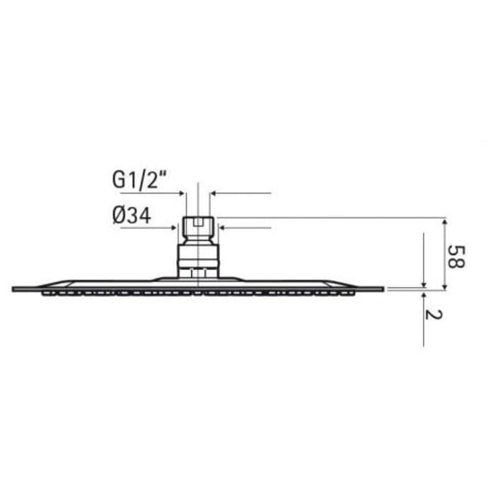 HSK Kopfbrause superflach, rund 25 cm