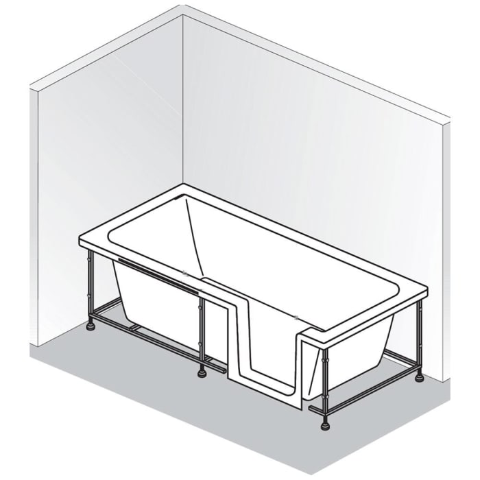 HSK Dusch-Badewanne Dobla 170 cm Einstieg rechts