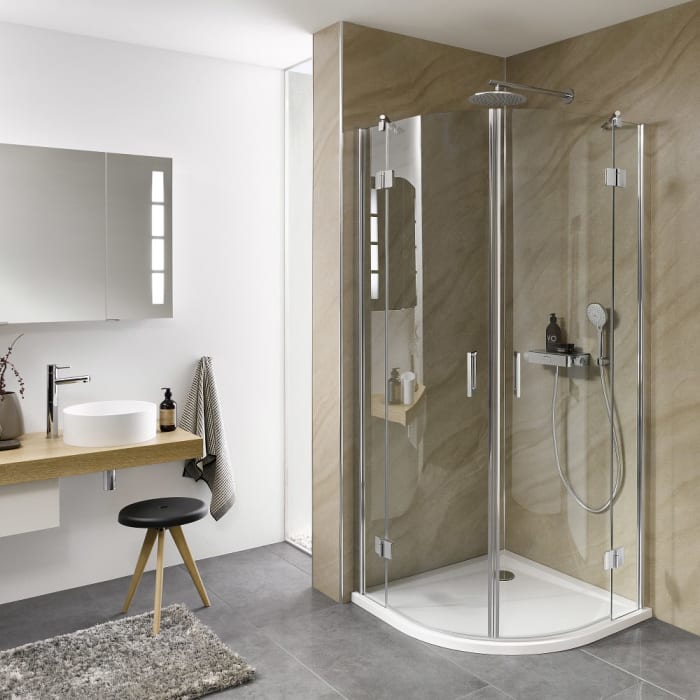 HSK Aperto Runddusche pendelbar 4-teilig 120 x 90 L