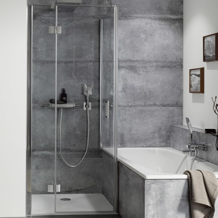 HSK Aperto verkürzte Seitenwand für Drehtür pendelbar, 80 cm