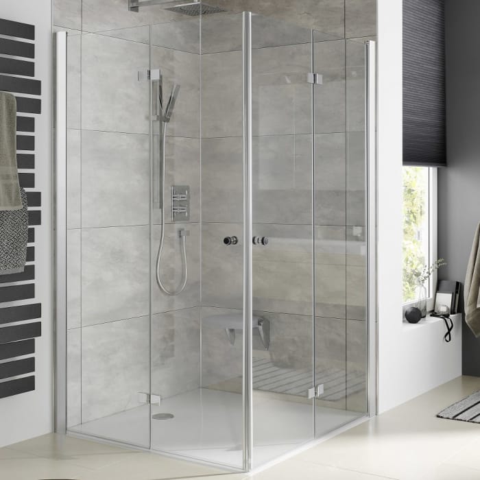 HSK Atelier Plan Eckeinstieg mit Drehfalttür 80 x 90 cm