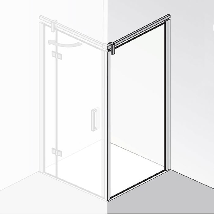 HSK Atelier Plan Seitenwand für Drehtür an Nebenteil 100 cm