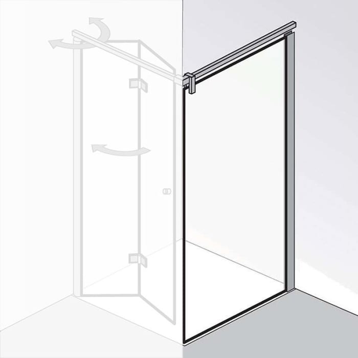 HSK Atelier Plan Seitenwand für Drehfalttür 120 cm