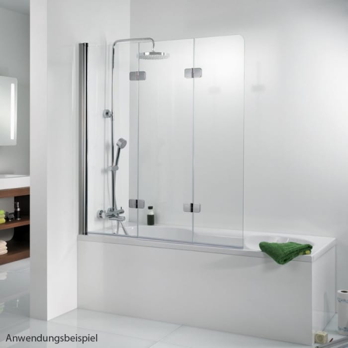 HSK Premium Softcube Badewannenaufsatz 3-teilig, Sondermaß, Anschlag links