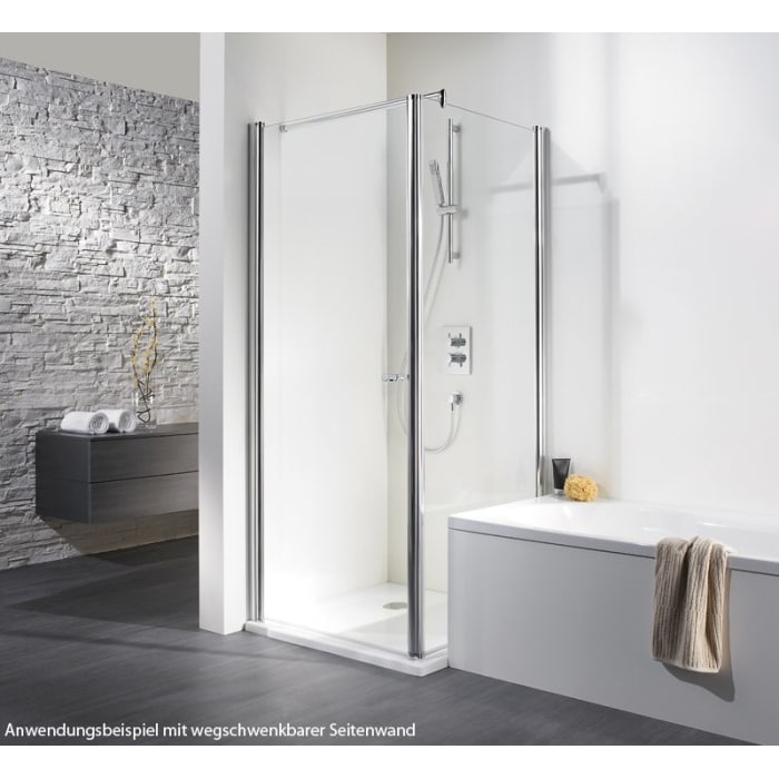 HSK Exklusiv Drehtür für wegschwenkbare Seitenwand 80 x 200 cm Anschlag links