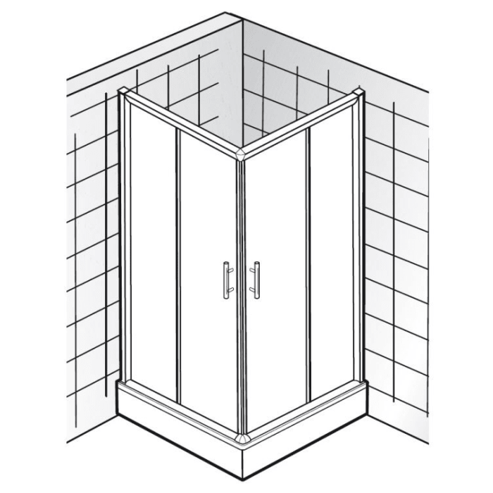 HSK Favorit Eckeinstieg Gleittür 4-teilig, Sondermaß