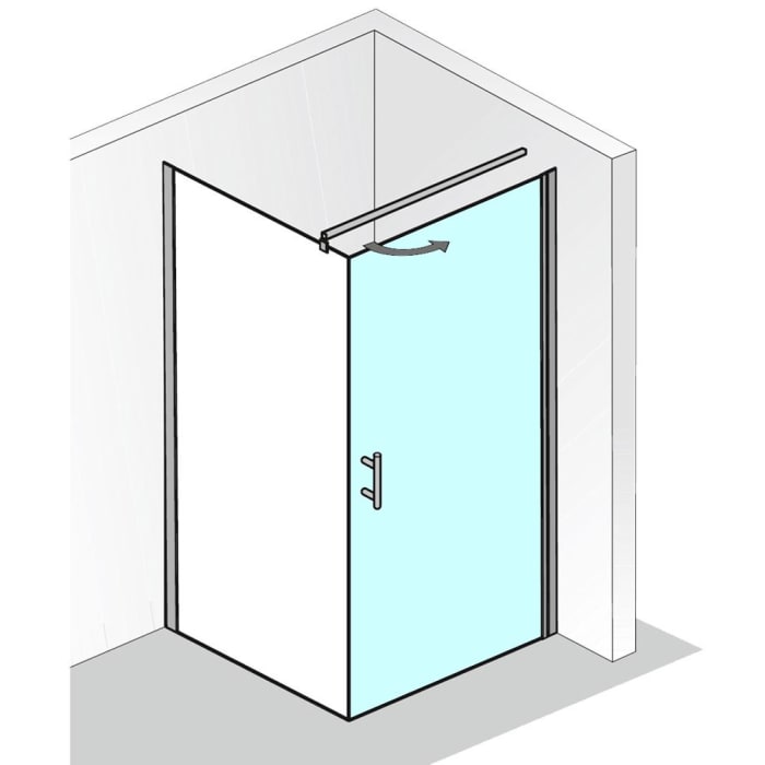 HSK Favorit Nova Drehtür für Seitenwand Anschlag rechts Sondermaß