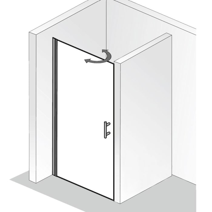 HSK Favorit Nova Drehtür für Nische Anschlag links 90 cm