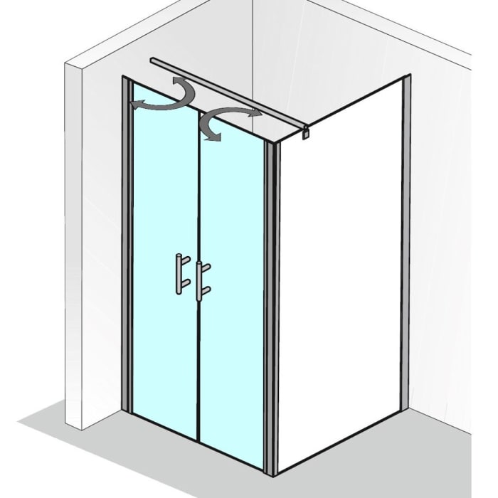 HSK Favorit Nova Pendeltür für Seitenwand 90 cm