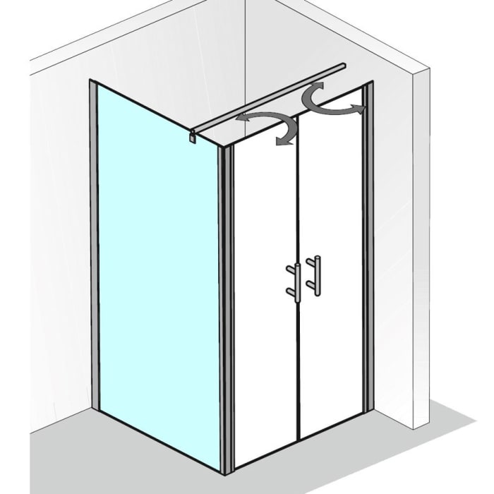 HSK Favorit Nova Seitenwand für Pendeltür Anschlag links 100 cm