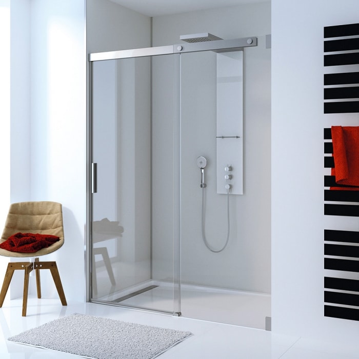 HSK K2 Gleittür für Nische, mit Riegelgriff, Türe links, Sonderbreite