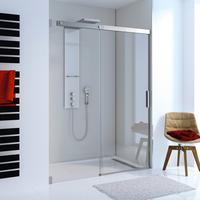 HSK K2 Gleittür für Nische, mit Riegelgriff, Türe rechts