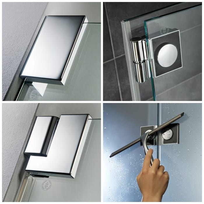 HSK K2 Drehtür an Nebenteil + Seitenwand Türanschlag links