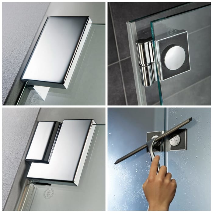 HSK K2 Drehtür + Seitenwand mit Stangengriff Türanschlag rechts