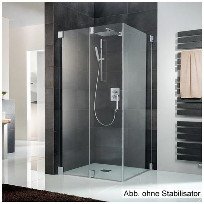 HSK K2 Drehtür an Nebenteil + Seitenwand Türanschlag links, Sonderbreite