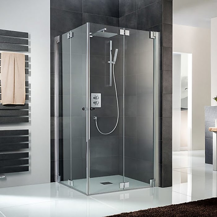 HSK K2P Eckeinstieg mit 2 Drehfalttüren, 90 x 80 cm