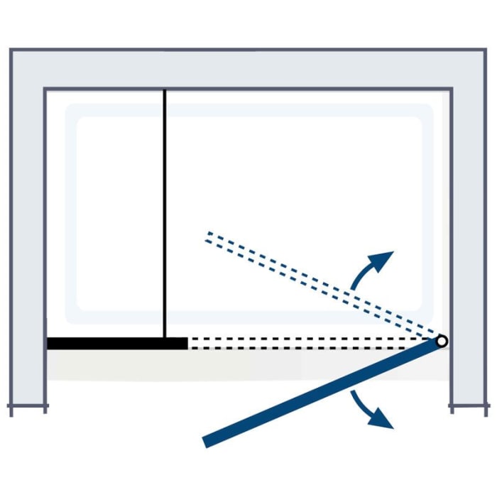 HSK K2P Drehtür und Nebenteil für Nische 80 x 200 cm Türanschlag rechts
