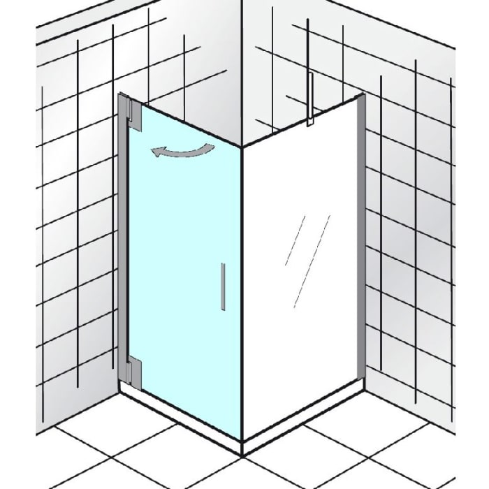 HSK K2P Drehtür für Seitenwand 100 x 200 cm Anschlag links