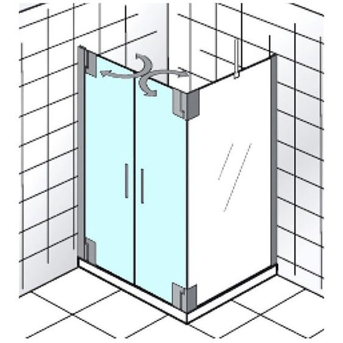 HSK K2P Pendeltür für Seitenwand 80 x 200 cm Anschlag links