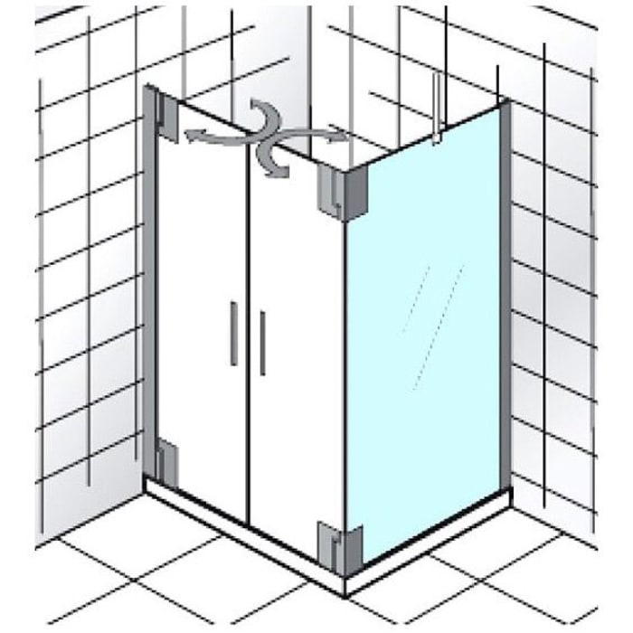 HSK K2P Seitenwand für Pendeltür, Sondermaß bis 130 cm