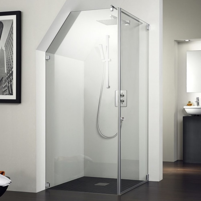 HSK Kienle Drehtür mit Seitenwand bis 160 cm, Anschlag rechts