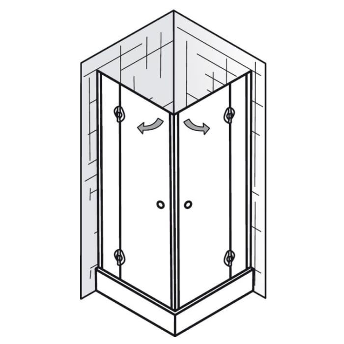 HSK Premium Classic Eckeinstieg 90 x 90 x 200 cm