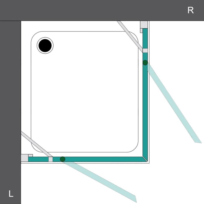 HSK Premium Softcube Drehtüre Eckeinstieg 80 x 100 x 200 cm