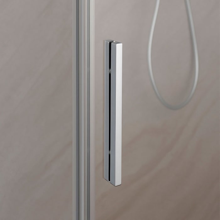 HSK Premium Softcube Gleittür 2-teilig 140 cm mit Seitenwand 80 cm links