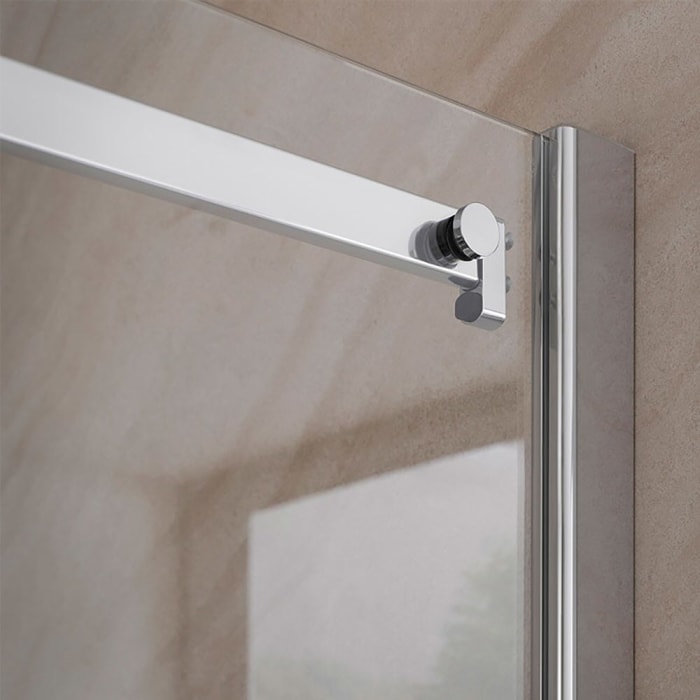 HSK Premium Softcube Gleittür 2-teilig 140 cm mit Seitenwand 90 cm links