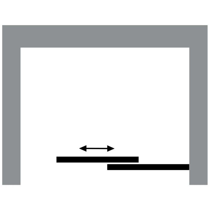 HSK Premium Softcube Gleittür für Nische 140 cm 2-teilig, Festelement rechts