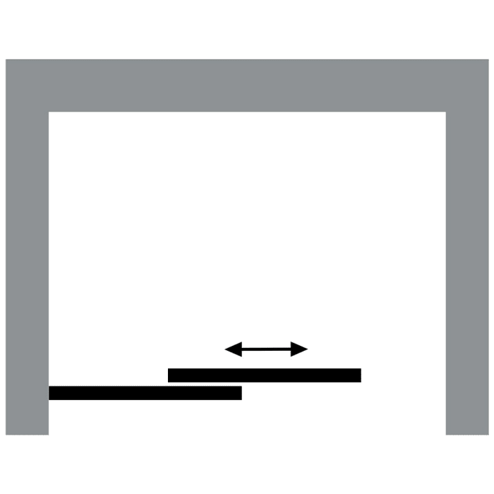 HSK Premium Softcube Gleittür für Nische 160 cm 2-teilig, Festelement links