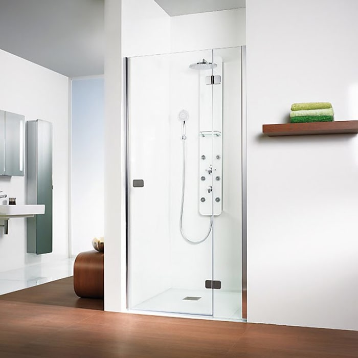 HSK Premium Softcube Drehtür für Nische mit Nebenteil 75 cm, Anschlag rechts